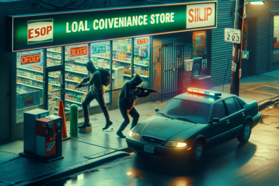 alt_text: Preman kampung mengancam minimarket, menunjukkan aksi kriminal yang semakin berani.