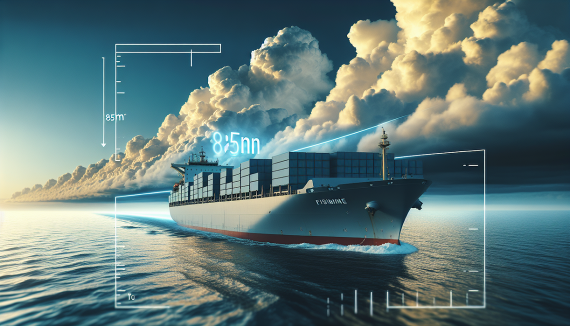 alt_text: Kapal modern mengarungi lautan di bawah langit mendung, simbol risiko di bisnis pelayaran 2025.