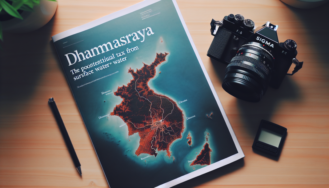 alt_text: Peta Dharmasraya dengan fokus pada potensi pajak dari sumber air permukaan.