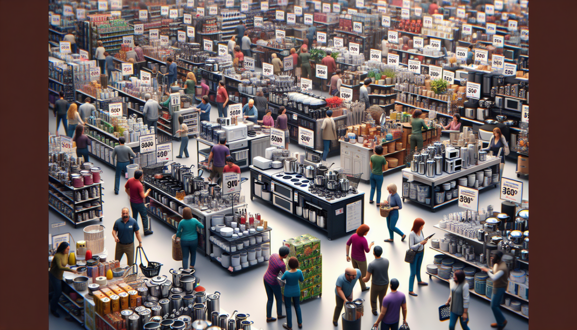 alt_text: Diskon besar-besaran alat masak di Transmart Full Day Sale, ramai pengunjung memburu promo.