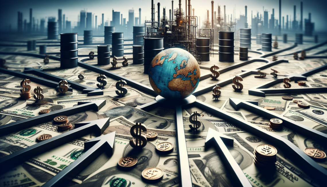 alt_text: Ilustrasi persimpangan ekonomi dunia terkait masa depan petrodollar.