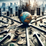 alt_text: Ilustrasi persimpangan ekonomi dunia terkait masa depan petrodollar.