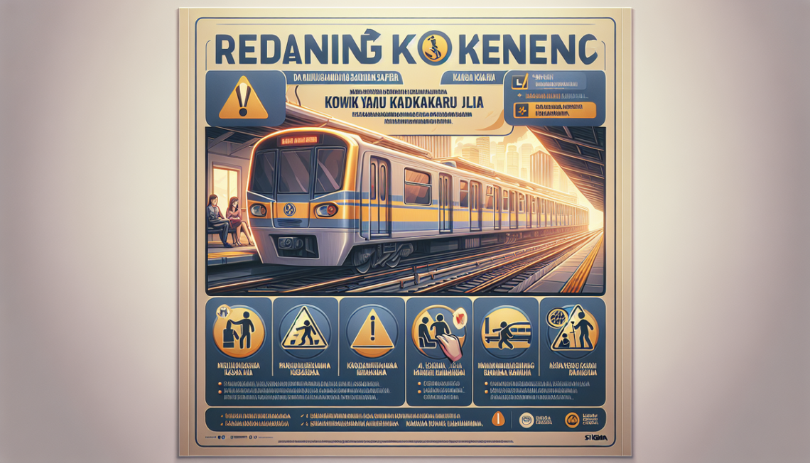 alt_text: Poster edukasi keselamatan KRL Bogor, menampilkan peringatan dan tips aman bagi penumpang.