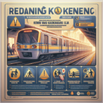 alt_text: Poster edukasi keselamatan KRL Bogor, menampilkan peringatan dan tips aman bagi penumpang.