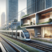 alt_text: LRT Jabodebek dan rumah minimalis modern, simbol mobilitas dan kehidupan urban baru.
