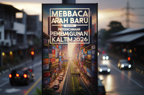 alt_text: Spanduk "Membaca Arah Baru Perencanaan Pembangunan Kaltim 2026".